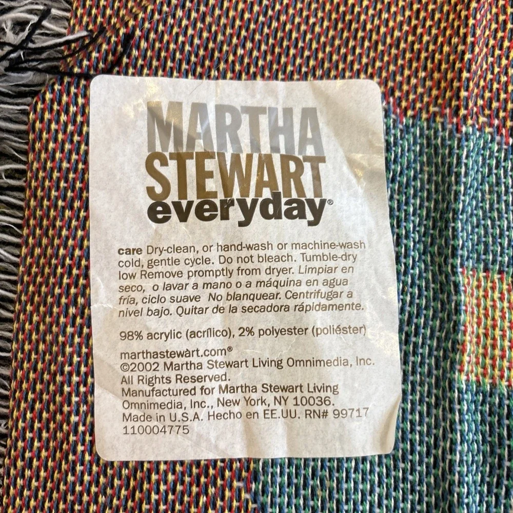 Martha Stewart‎ Everyday Christmas Tapestry light-weight Throw Blanket 59x50